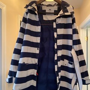 Helly Hanson nautical striped rain coat